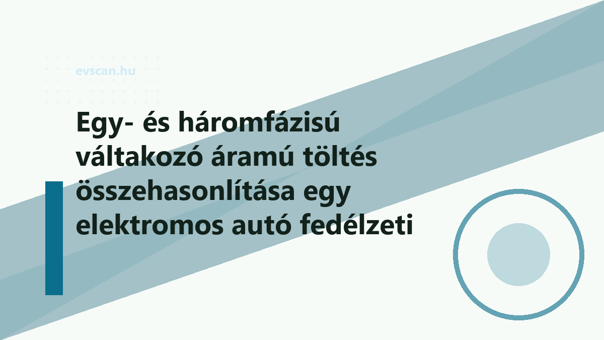 Egy- és háromfázisú váltakozó áramú töltés összehasonlítása egy elektromos autó fedélzeti töltőjénél