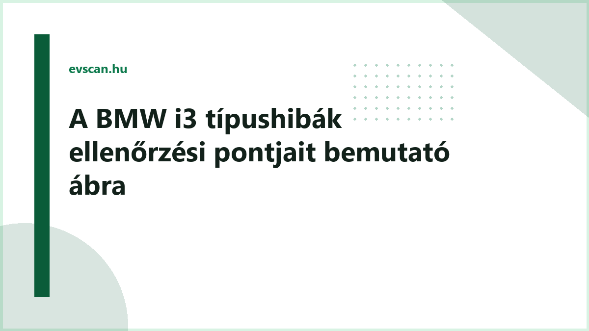 A BMW i3 típushibák ellenőrzési pontjait bemutató ábra