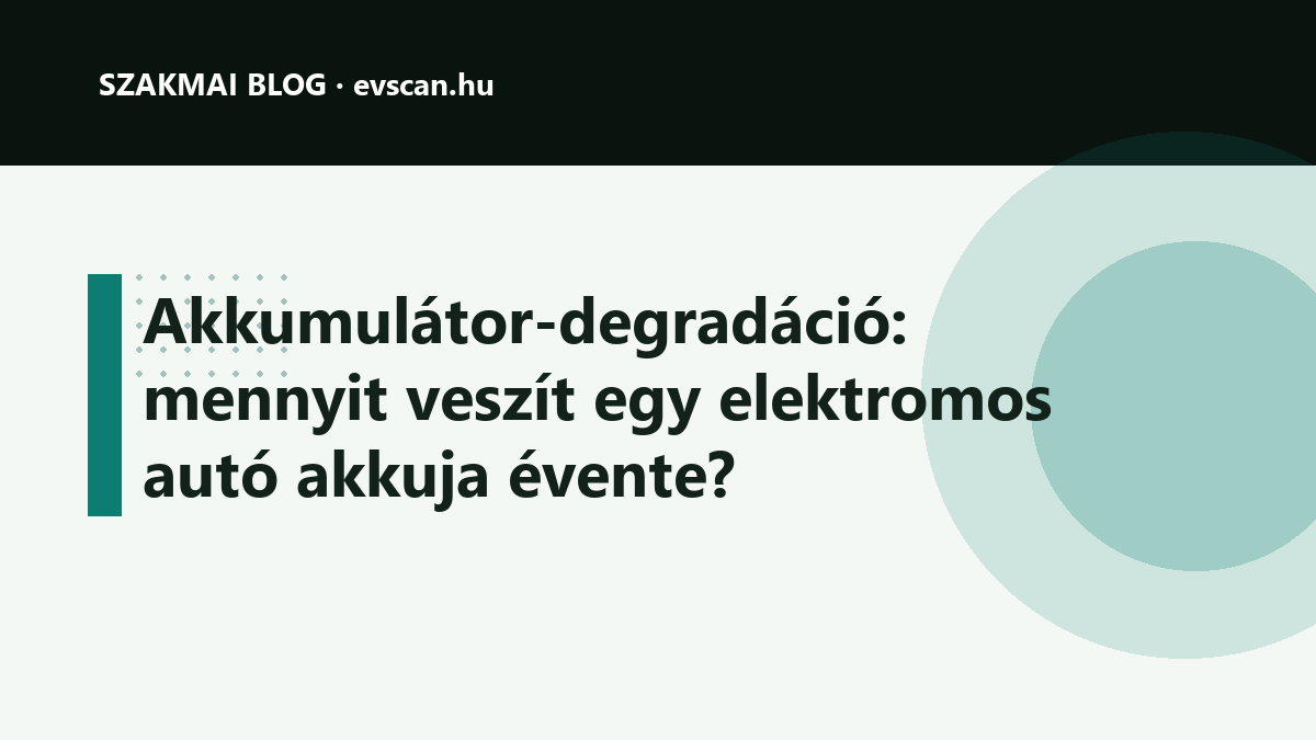 Akkumulátor-degradáció: mennyit veszít egy elektromos autó akkuja évente?