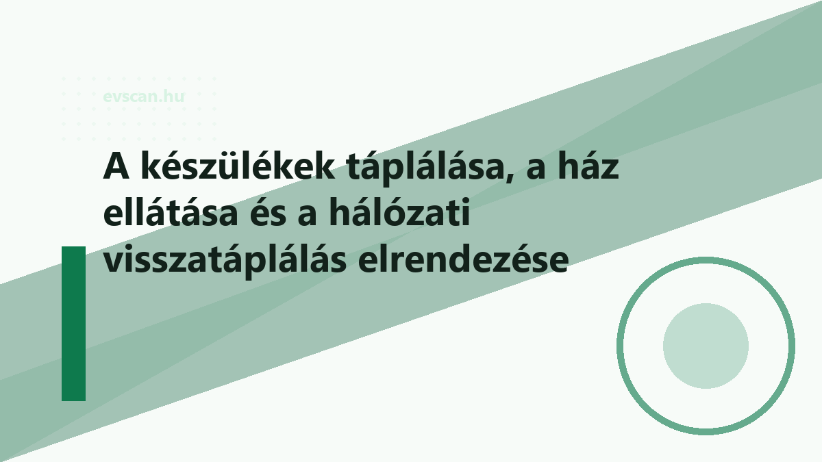 A készülékek táplálása, a ház ellátása és a hálózati visszatáplálás elrendezése