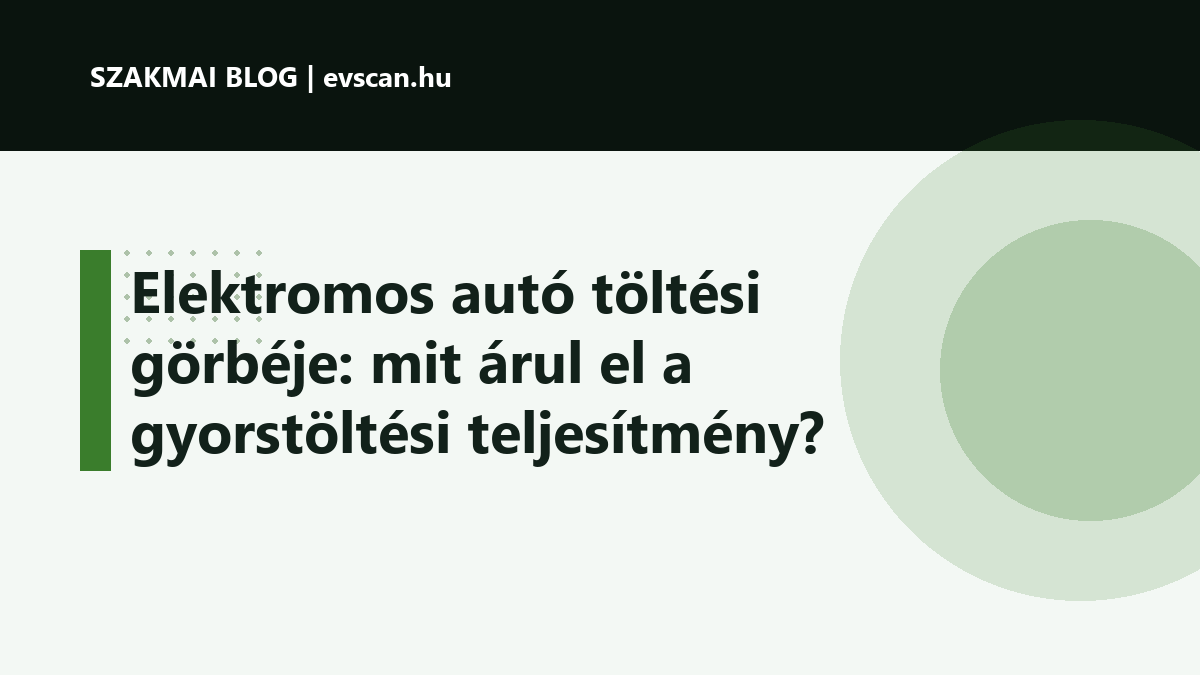 Elektromos autó töltési görbéje: mit árul el a gyorstöltési teljesítmény?