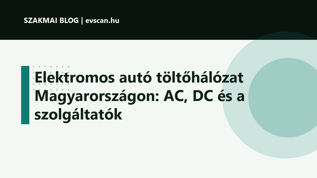 Elektromos autó töltőhálózat Magyarországon: AC, DC és a szolgáltatók