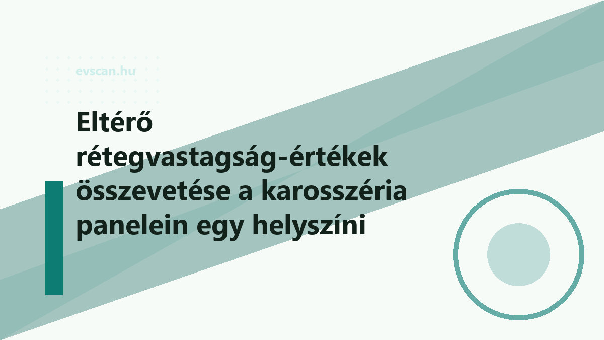 Eltérő rétegvastagság-értékek összevetése a karosszéria panelein egy helyszíni állapotfelmérésen